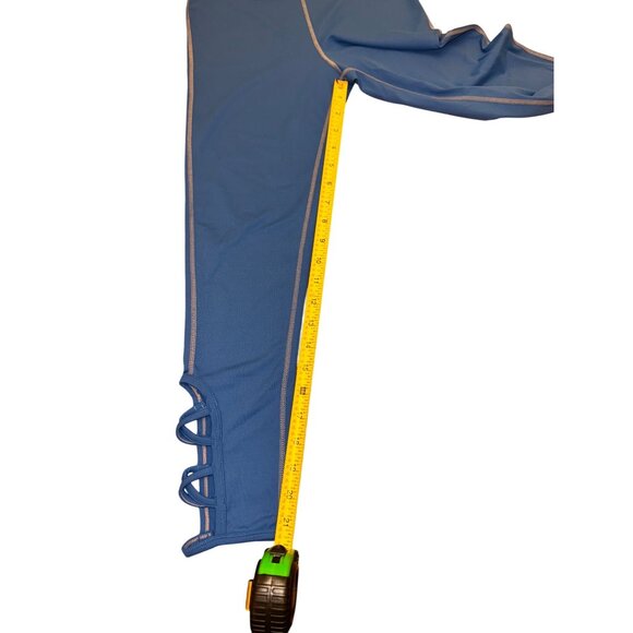 Alphalete Womens Blue Leggings Size S Nylon & Elastane - Picture 2 of 6